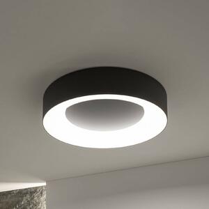 Paulmann Stropné LED svetlo Smart Casca, čierne, Ø 40 cm, RGBW, IP44, Čierna, Obývacia izba / jedáleň, kov, Moderný, Závesné svietidlo
