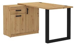 Rohový písací stôl LUGANO 138 cm s komodou Farba: Dub artisan