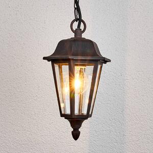 Vonkajšie závesné svetlo Lindby Lamina, Ø 18 cm, lucerna, E27