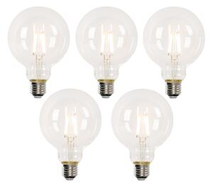 Sada 5 inteligentných LED žiaroviek E27 G95 4,5 W 470 lm 2700-6500 K
