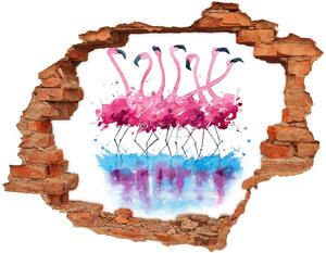 Fototapeta diera na stenu 3D nálepka Flamingos