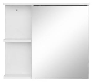 Biela závesná/so zrkadlom kúpeľňová skrinka 60x53 cm Mirza - Støraa