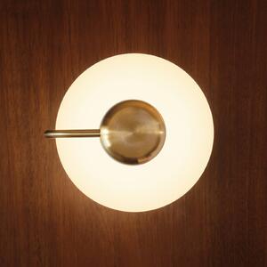 Kdln LED nástenné svetlo TRATTO, mosadz, Ø 27 cm, kov/sklo, Mosadz / zlato, Obývacia izba / jedáleň, kov, Dizajn