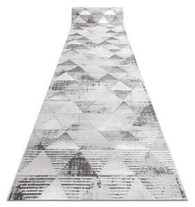 Behúň LIRA E1627 Trojuholníky geometrický, štrukturálny, glamour - sivý