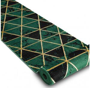 Behúň EMERALD exkluzívny 1020 glamour, marmur, trojuholníky zelený/zlatý