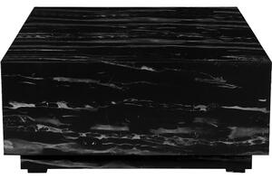 Čierny konferenčný stolík v dekore mramoru 100x100 cm Vito - Støraa
