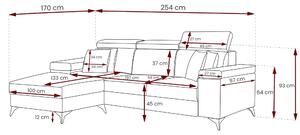 Rozkladacia sedacia súprava s úložným priestorom RAIWIN MINI - khaki
