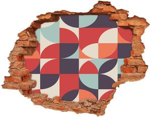 Nálepka 3D diera na stenu betón Abstraktné nd-c-157349097