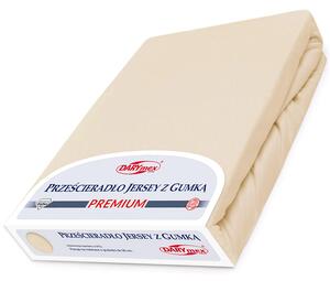 JERSEY PRESTIERADLO PREMIUM 90X200 CM SVETLOBÉŽOVÉ