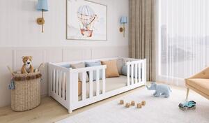 Detská posteľ so zábranami NORENE - 80x160, biela