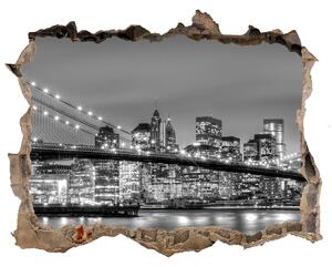 Fotoobraz díra na stěnu Brooklyn bridge nd-k-95854275