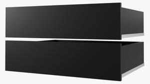 Priestranná šatníková skriňa MAIA 1 - šírka 150 cm, čierna / jaseň