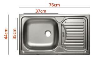 Paneláková kuchyňa 180/180 cm GENJI 2 - lesklá biela / šedá + drez ZDARMA
