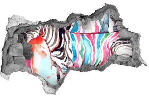 Samolepiaca diera múr 3D Farebné zebra nd-b-87232366