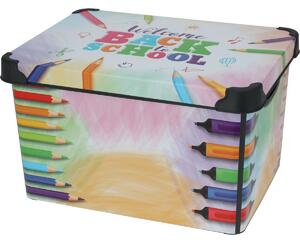 Detský úložný box s vekom Pencils, 41 x 30 x 24 cm, 22 l, plast