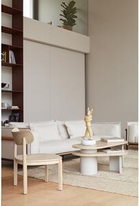 Biely konferenčný stolík v dekore jaseňa 120x50 cm Nori - Teulat