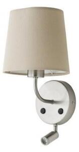 Redo 01-1151 SN PICCADILLY STRU AP interiérové nástenné svietidlo E27 1X42W + LED 290 lm saténový nikel