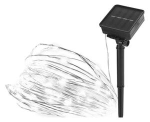 Solárny svetelný reťazec 120xLED/2,4W/1,2V 12m IP44 600 mAh studená biela