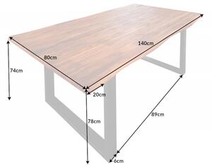 Jedálenský stôl Genesis hnedý 140cm agát 35mm