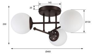 Prisadený luster MALENA 3xE14/5W/230V hnedá/biela
