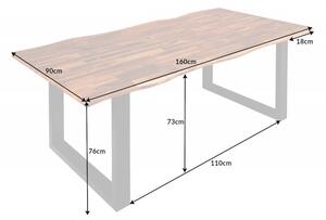 Jedálenský stôl Genesis hnedý 160cm agát 35mm