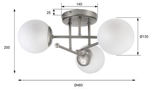 Prisadený luster MALENA 3xE14/5W/230V matný chróm/biela
