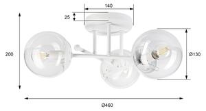 Prisadený luster MALENA 3xE14/5W/230V biela/číra