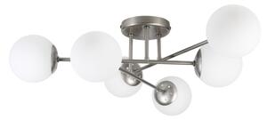 Prisadený luster MALENA 6xE14/5W/230V matný chróm/biela
