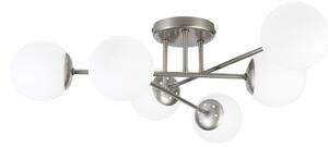 Prisadený luster MALENA 6xE14/5W/230V matný chróm/biela