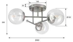 Prisadený luster MALENA 3xE14/5W/230V matný chróm/číre