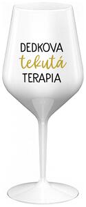 Biely nerozbitný pohár na víno 470 ml - DEDKOVA TEKUTÁ TERAPIA