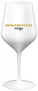 Biely nerozbitný pohár na víno 470 ml - DEFRAGMENTÁCIA MOZGU