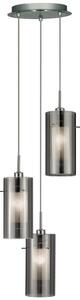 Searchlight 2300-3SM - Luster na lanku DUO 3xE14/60W/230V antracit