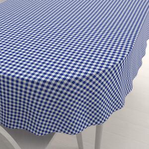 Biante Bavlnený oválny obrus Sandra SA-057 Modro-biele kocky 100x140 cm