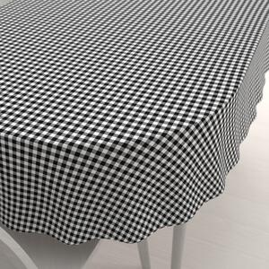 Biante Bavlnený oválny obrus Sandra SA-060 Čierno-biele kocky 100x140 cm
