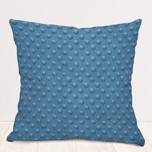 Biante Detská obliečka na vankúš Minky 3D bodky MKP-044 Kovová modrá 30 x 50 cm