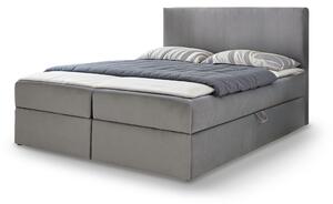 Wilsondo Čalúnená boxspring posteľ Kayla - sivá Rozmer: 140x200