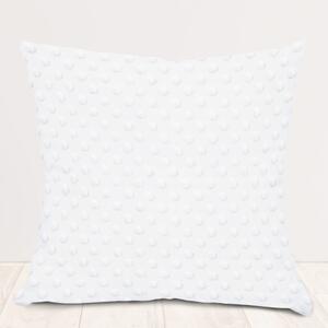 Biante Detská obliečka na vankúš Minky 3D bodky MKP-033 Snehovo biela 30 x 50 cm