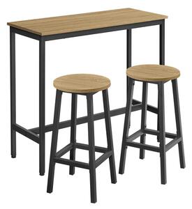 Barový stôl so stoličkami LBT219B88 dub artisan