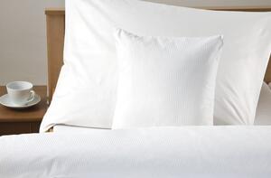 Hotelové obliečky atlas grádl biele - prúžok 1 mm