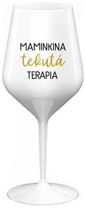 Biely nerozbitný pohár na víno 470 ml - MAMINKINA TEKUTÁ TERAPIA