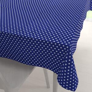 Biante Bavlnený obdĺžnikový obrus Sandra SA-352 Biele hviezdičky na modrom 60x100 cm