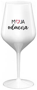 Biely nerozbitný pohár na víno 470 ml - MOJA ODMENA