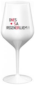 Biely nerozbitný pohár na víno 470 ml - DNES SA REGENERUJEM!