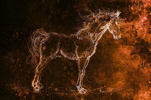 Tapeta abstraktný kôň