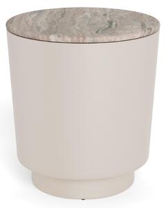 KONFERENČNÝ STOLÍK, sivá, kov, kameň, 45/45/51,5 cm - Stolíky do obývačky, Online Only