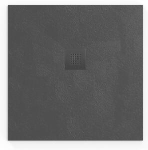 Sprchová vanička štvorcová SAT Alek 90x90 cm liaty mramor čierna SATALEK90Q
