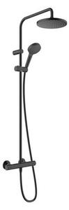 Sprchový systém Hansgrohe Vernis Blend na stenu s termostatickou batériou čierny mat 26276670