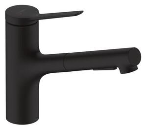 Drezová batéria Hansgrohe Zesis s vyťahovacou spŕškou, 2 prúdy čierny mat 74803670