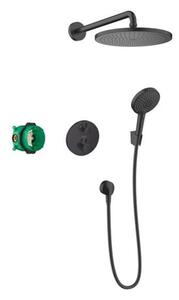 Sprchový systém Hansgrohe Croma pod omietku s termostatickou batériou matná čierna 27961670